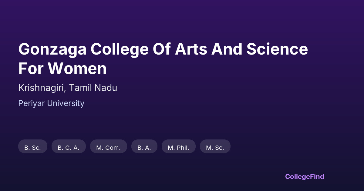gonzaga college of arts and science for women