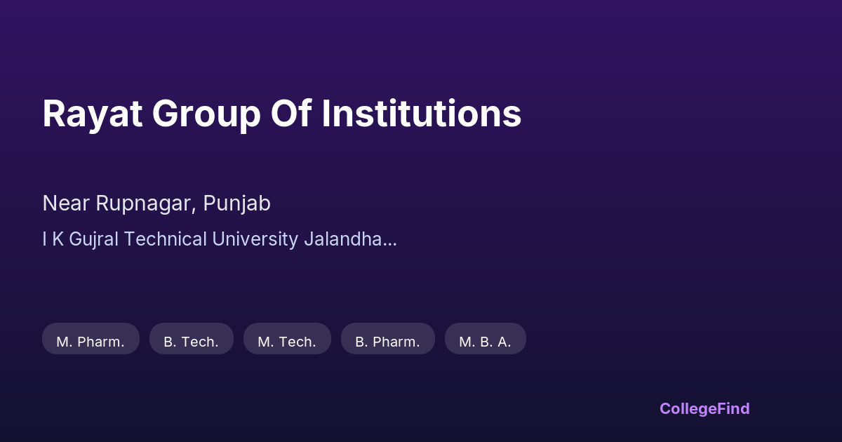rayat group of institutions