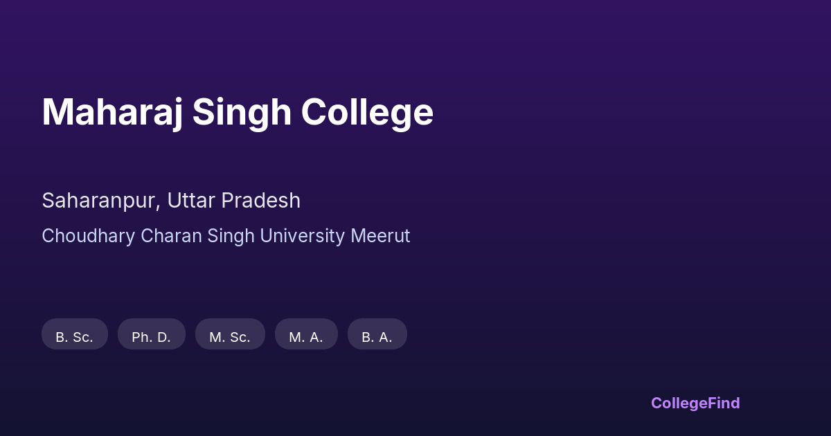 maharaj singh college