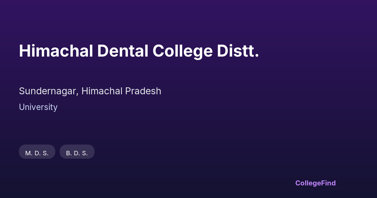 himachal dental college distt.