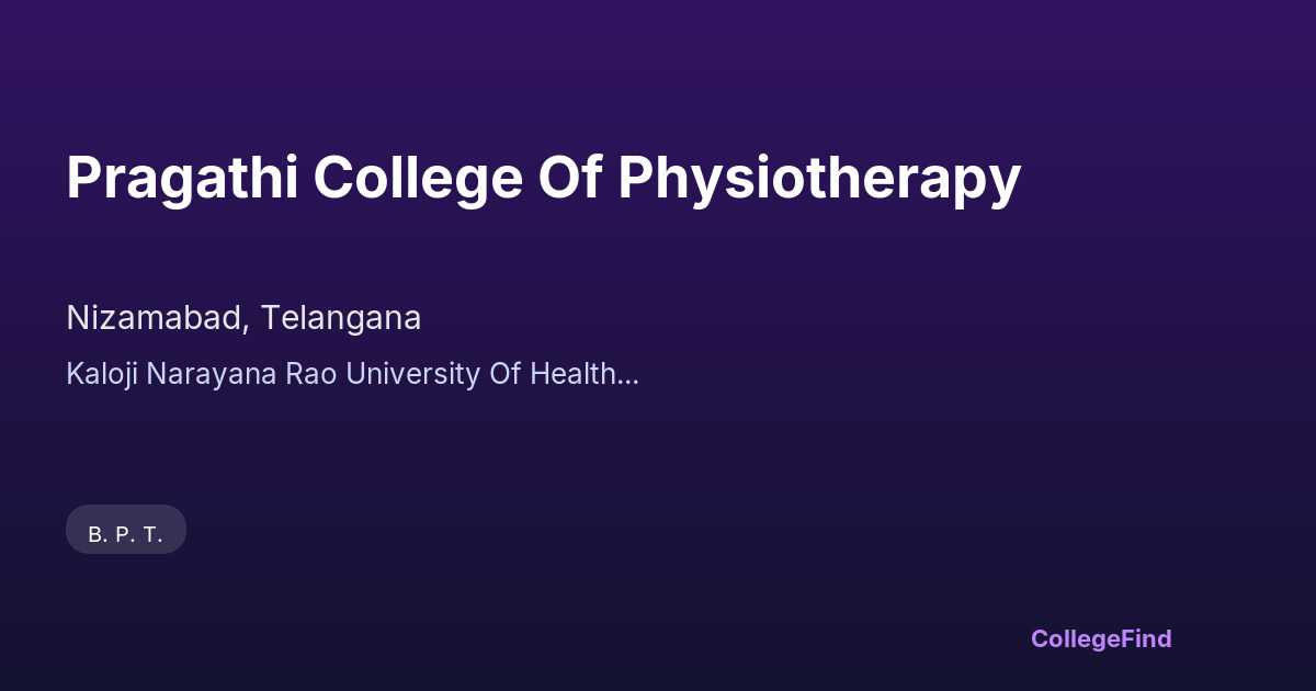 pragathi college of physiotherapy