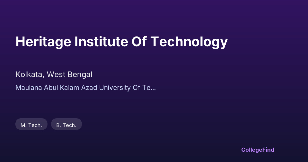 heritage institute of technology