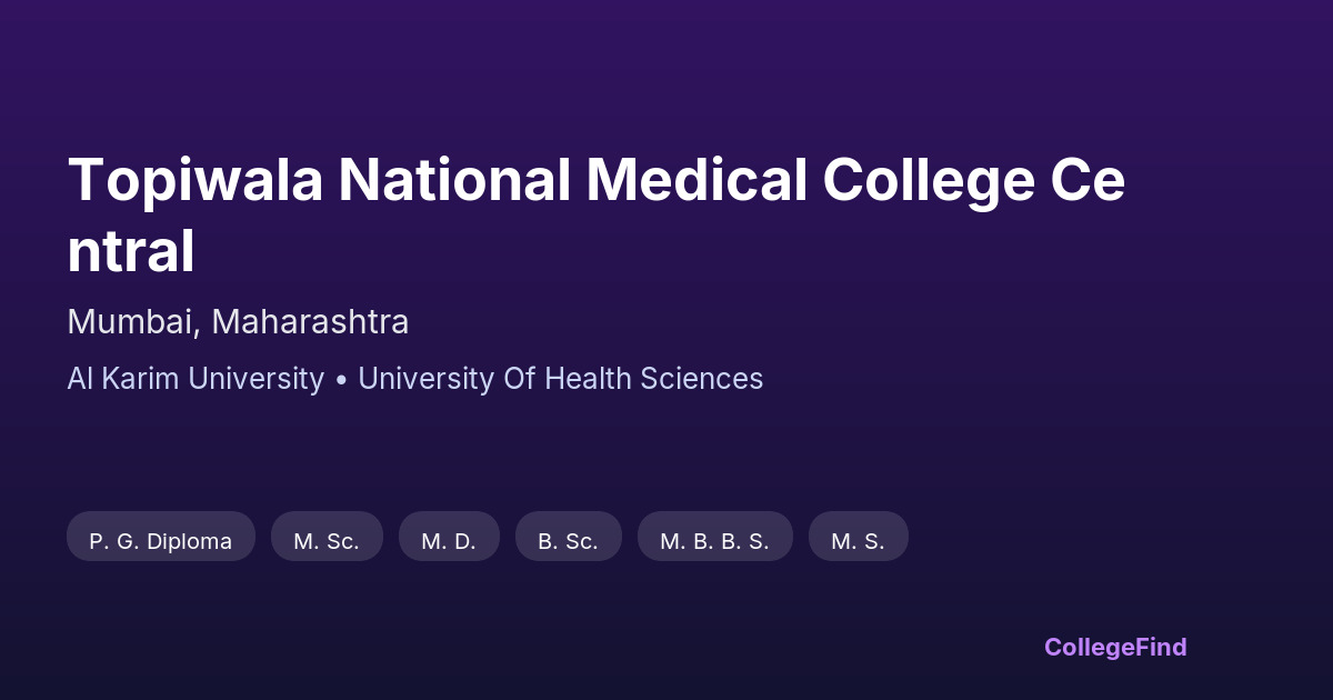 topiwala national medical college central