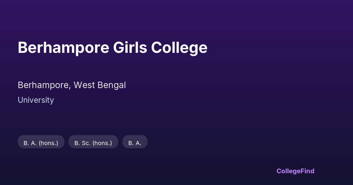 berhampore girls college