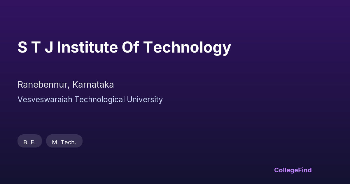 s t j institute of technology