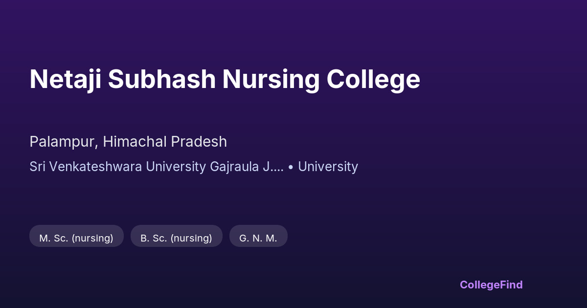 netaji subhash nursing college