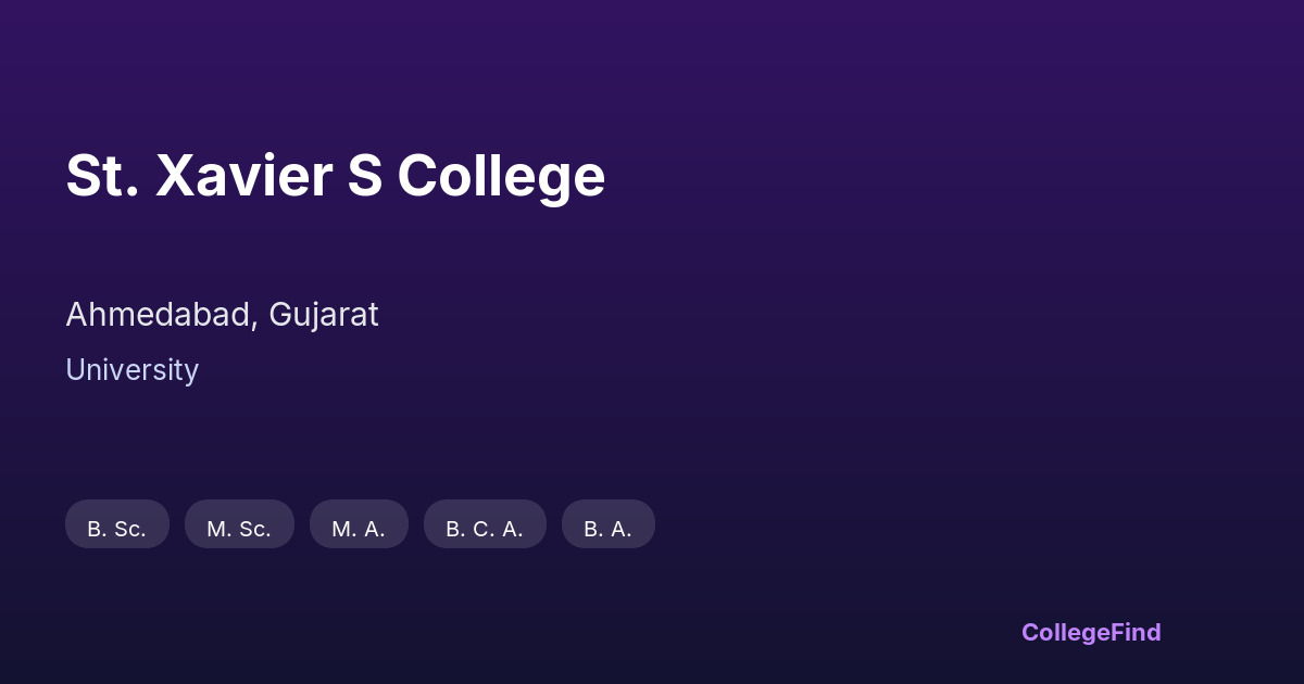 st. xavier s college