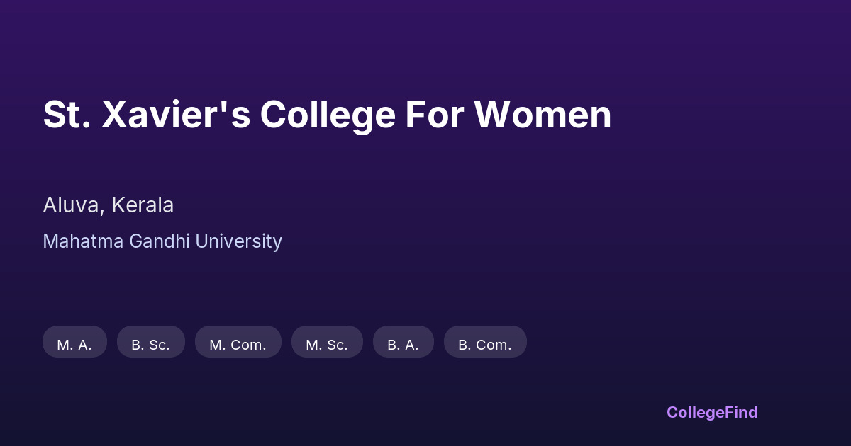 st. xavier's college for women