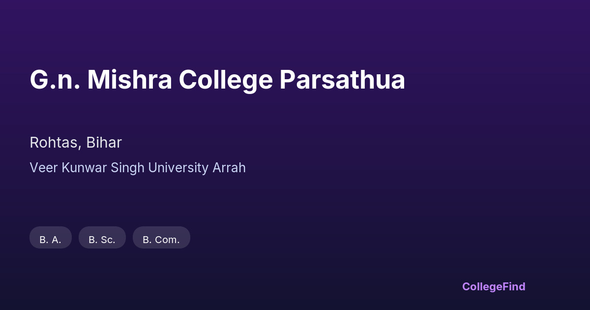 g.n. mishra college parsathua