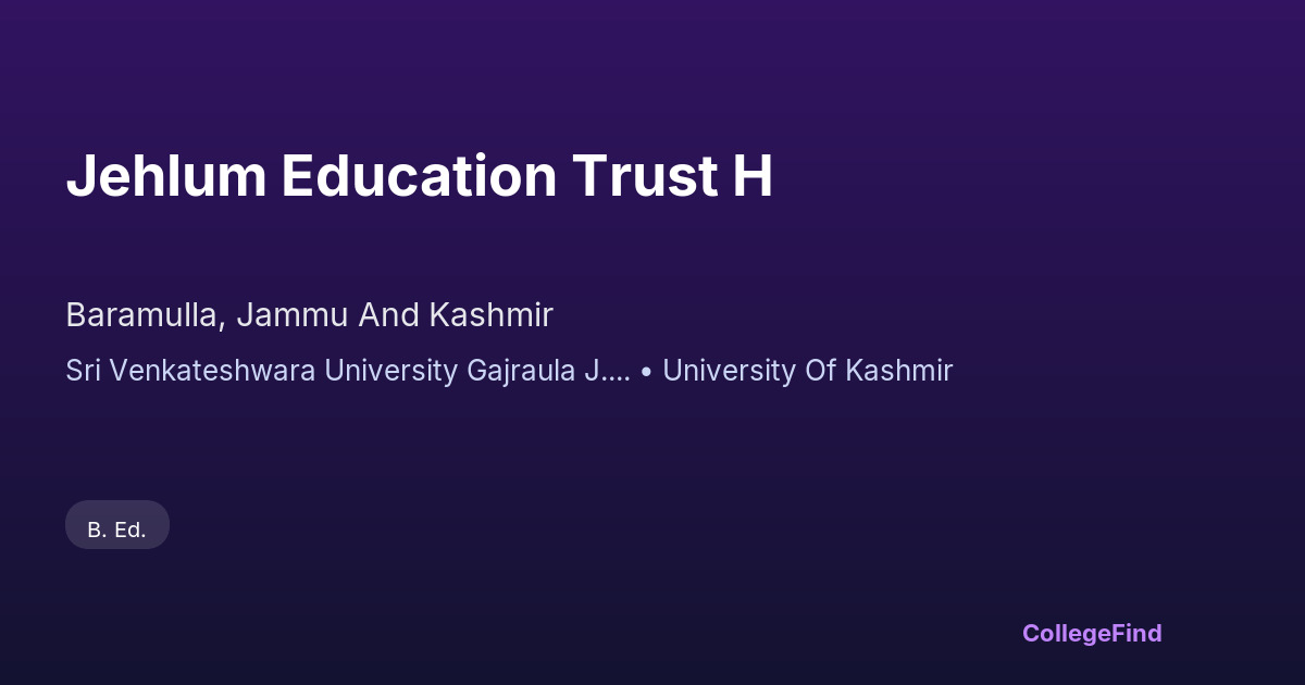 jehlum education trust h