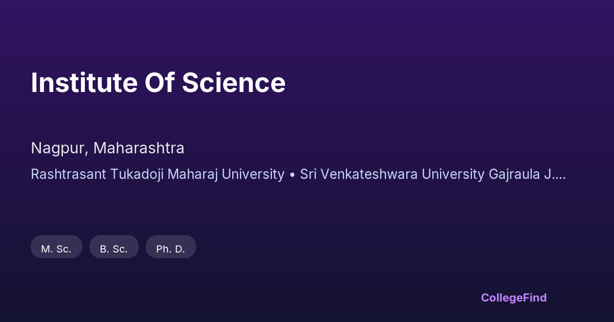 institute of science