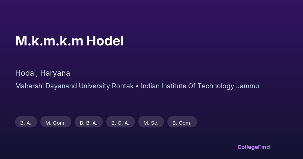 m.k.m.k.m hodel