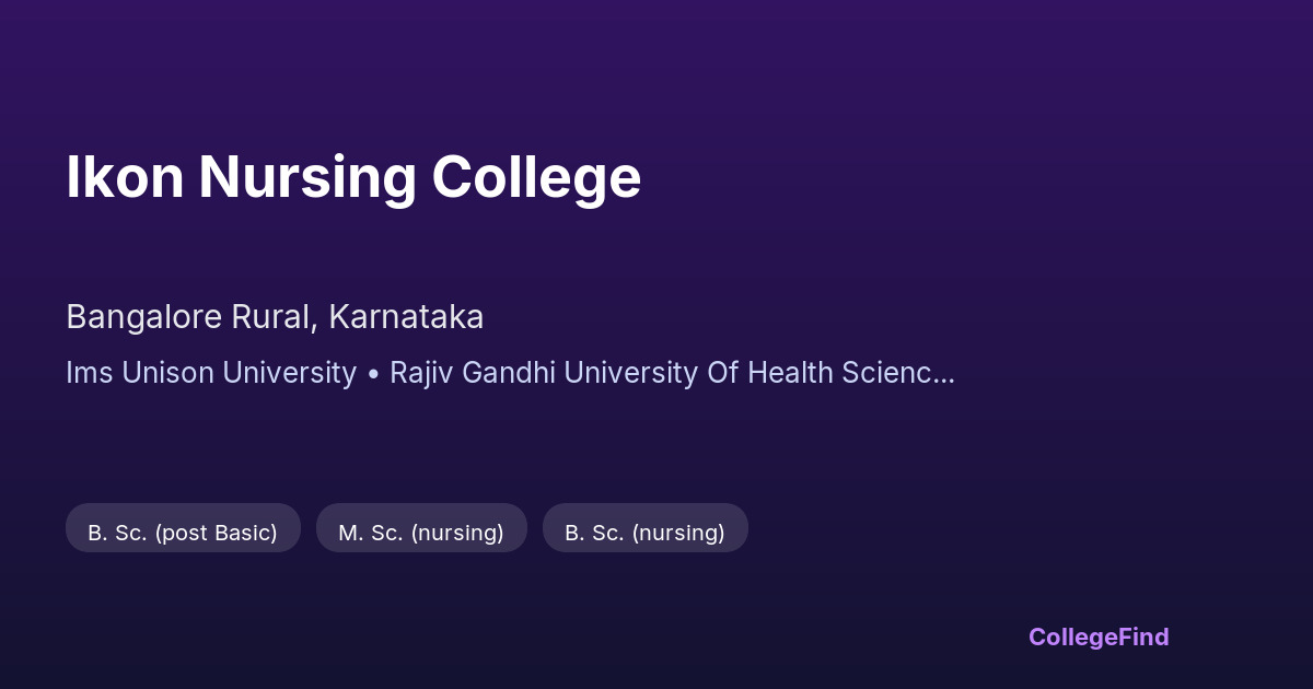 ikon nursing college