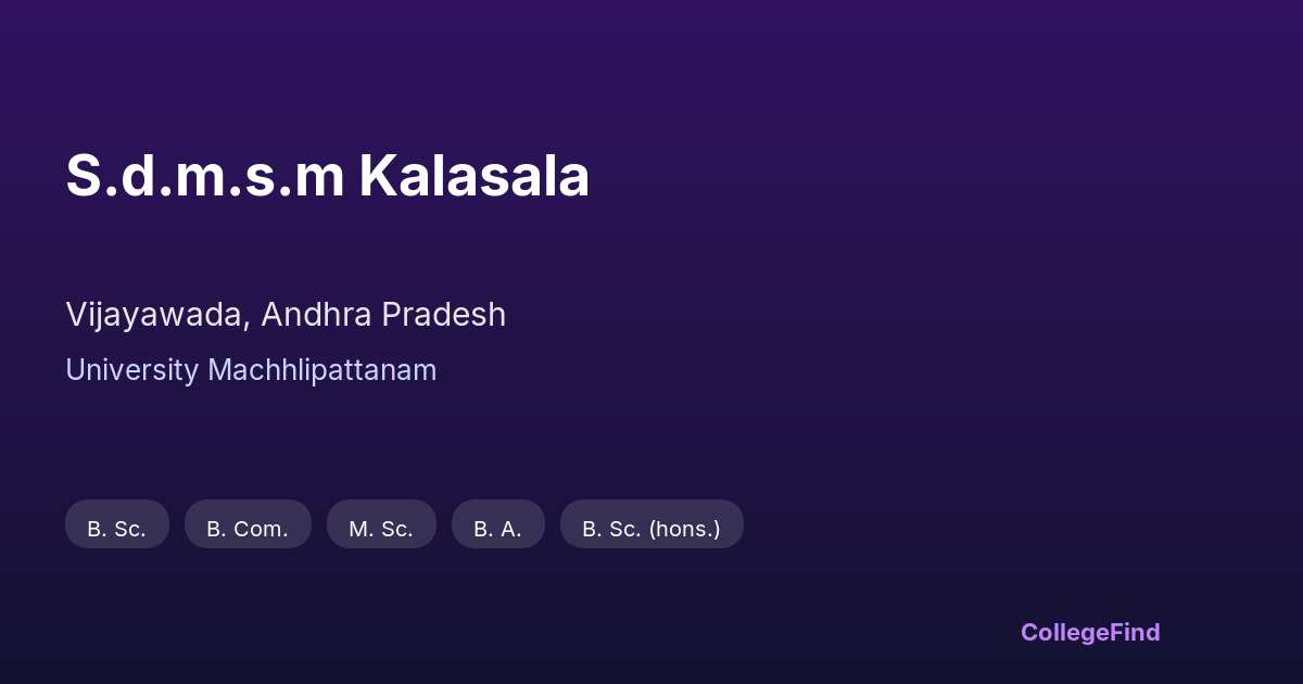 s.d.m.s.m kalasala