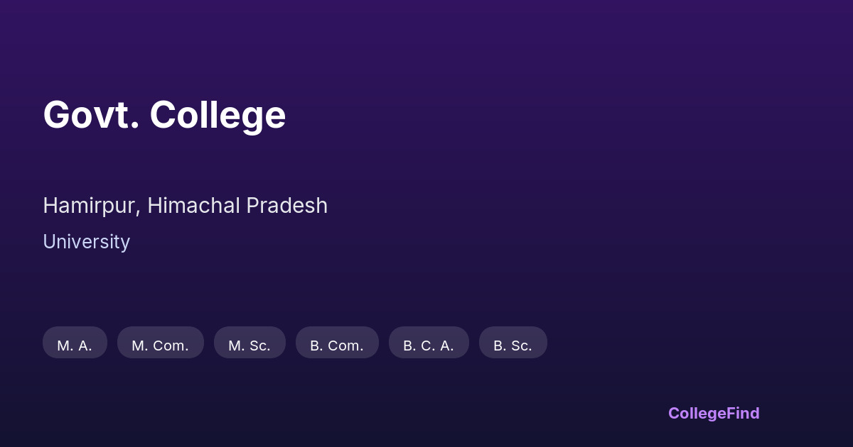 govt. college