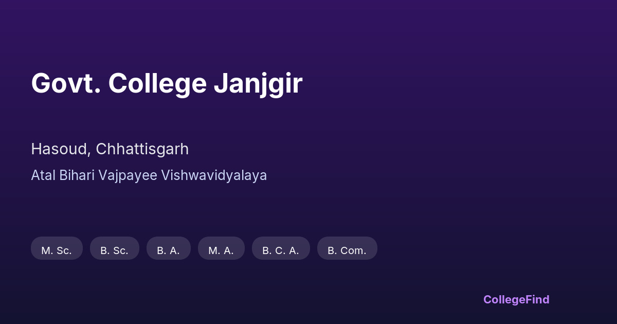 govt. college janjgir