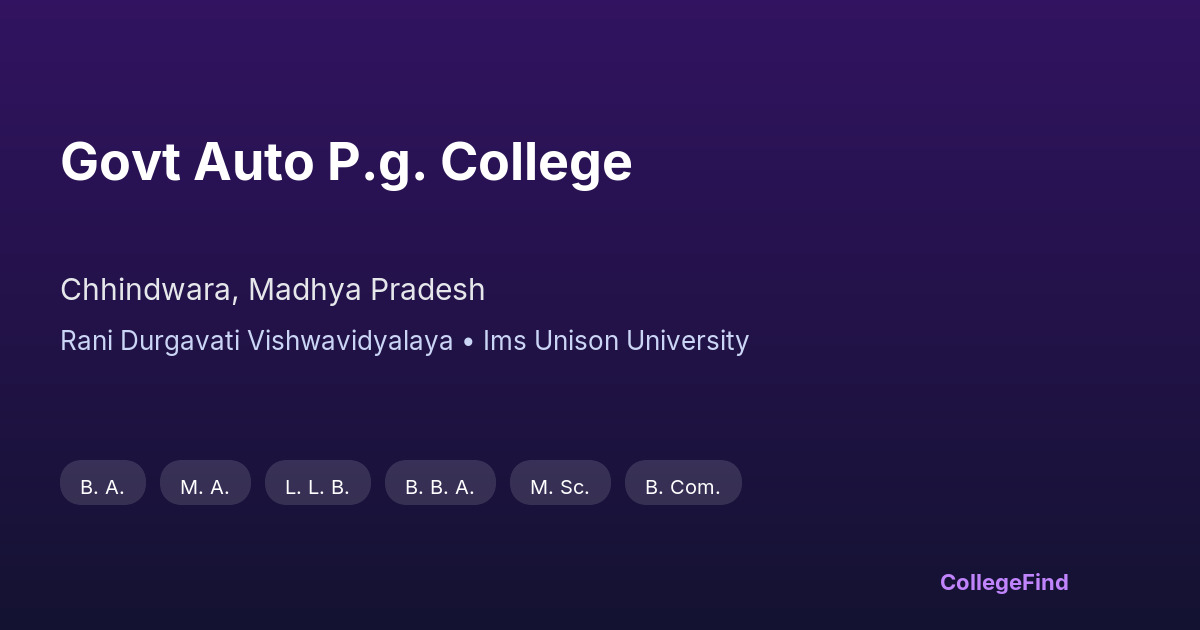govt auto p.g. college