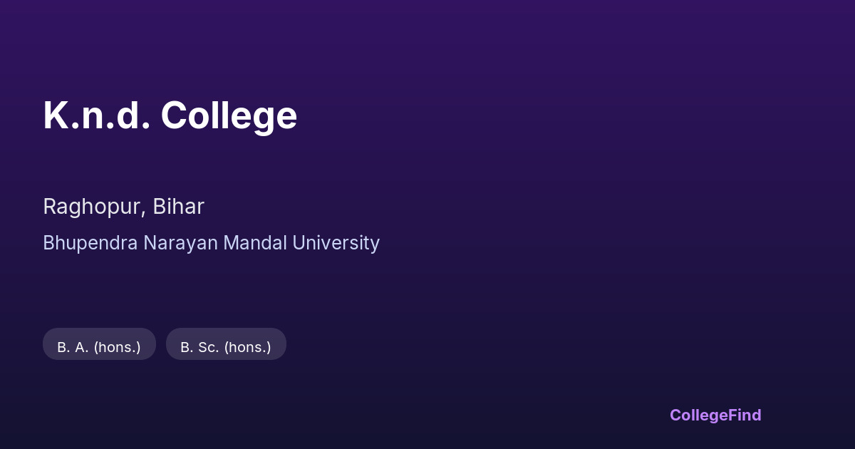 k.n.d. college