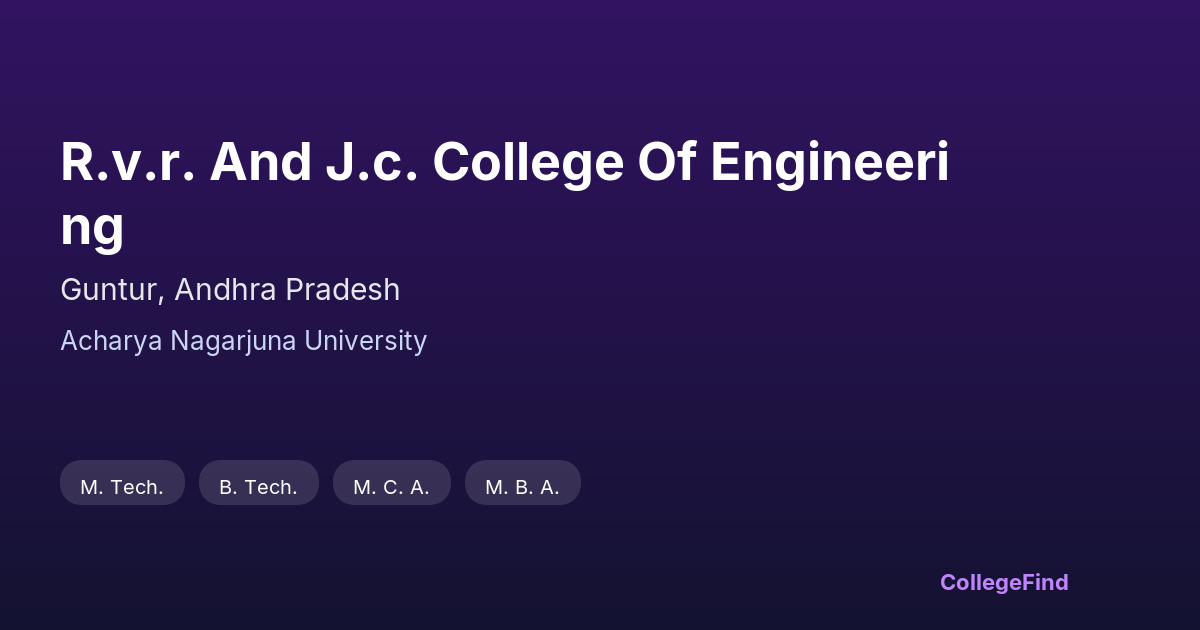r.v.r. and j.c. college of engineering