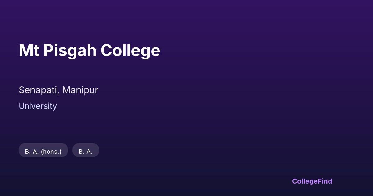 mt pisgah college