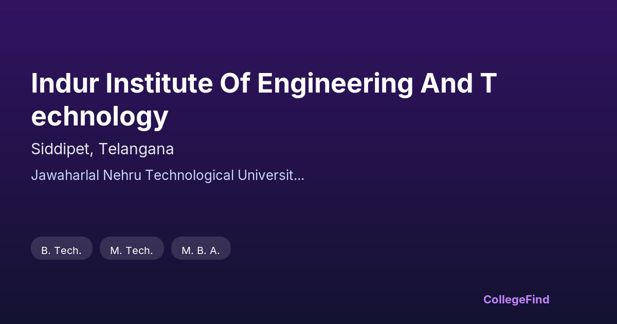 indur institute of engineering and technology