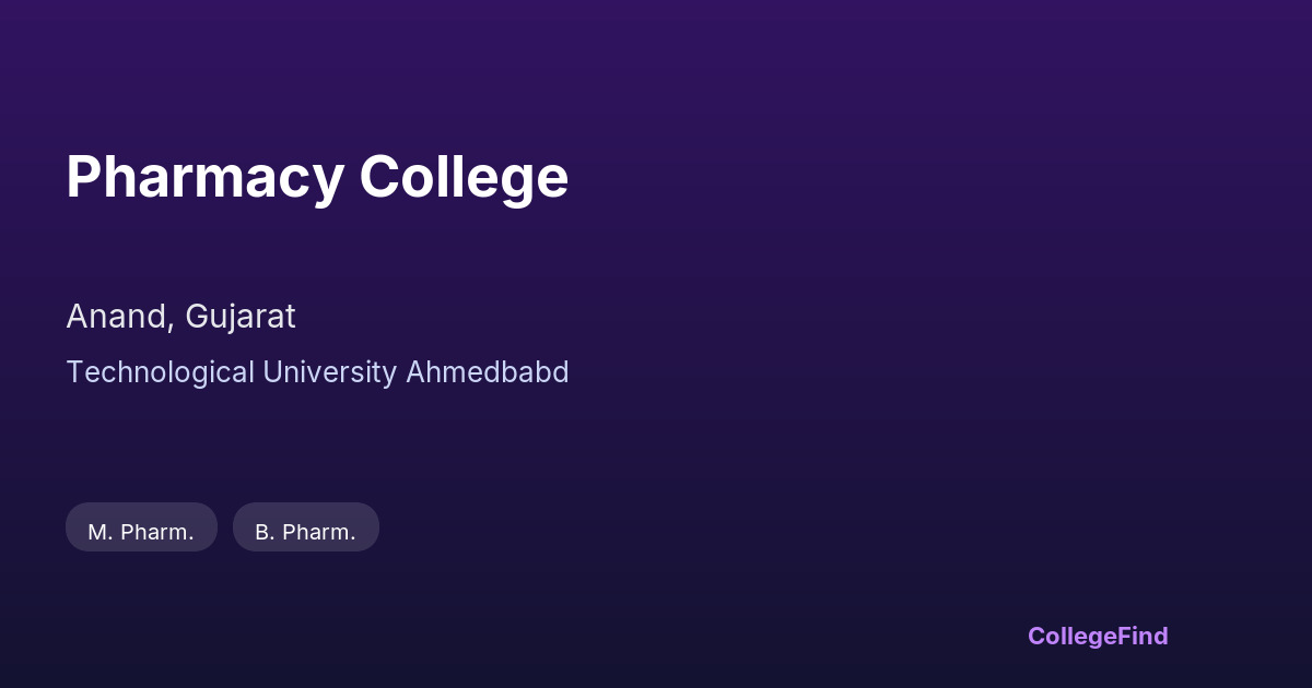 pharmacy college