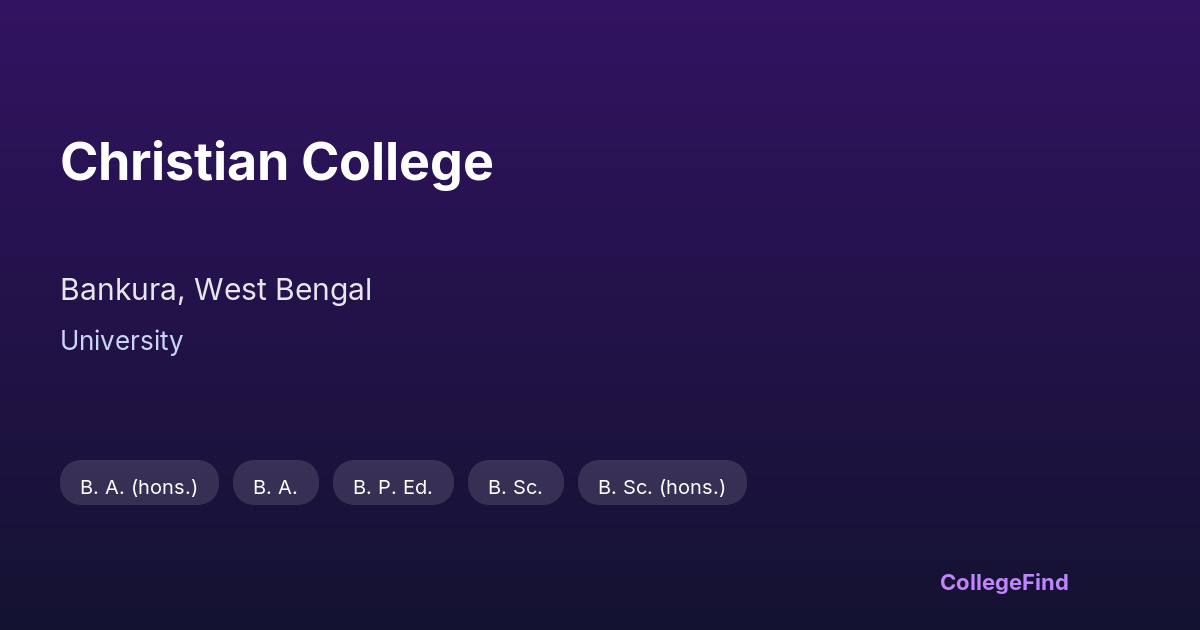 christian college