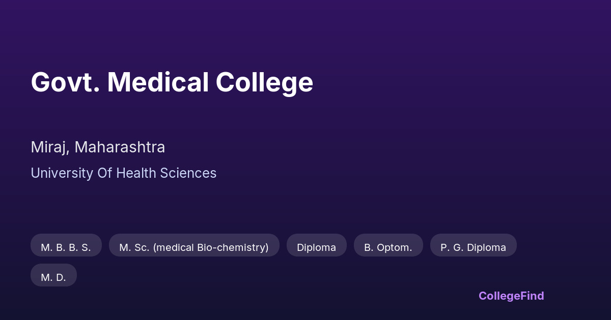 govt. medical college