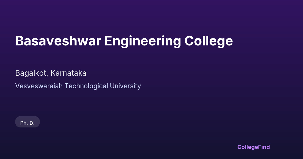 basaveshwar engineering college