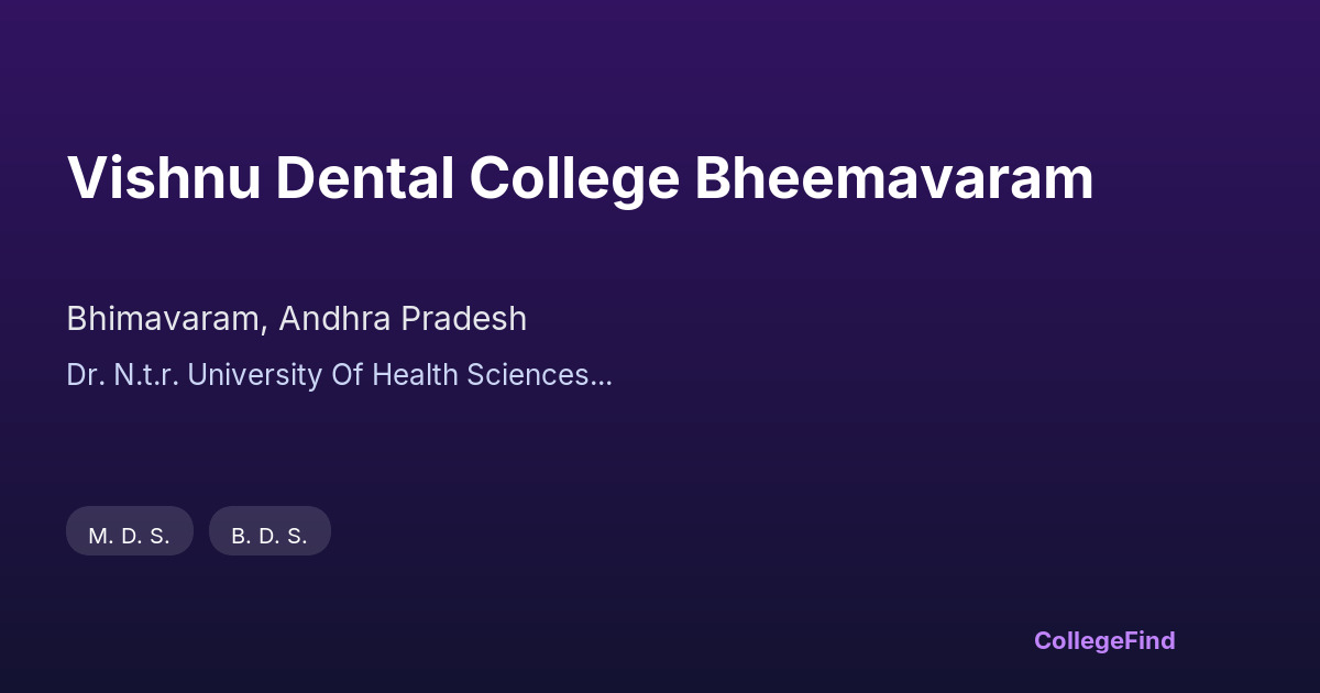 vishnu dental college bheemavaram