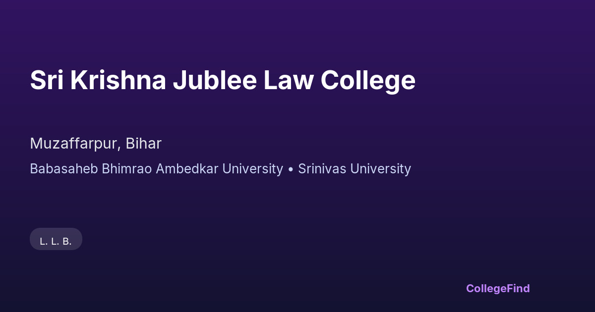 sri krishna jublee law college