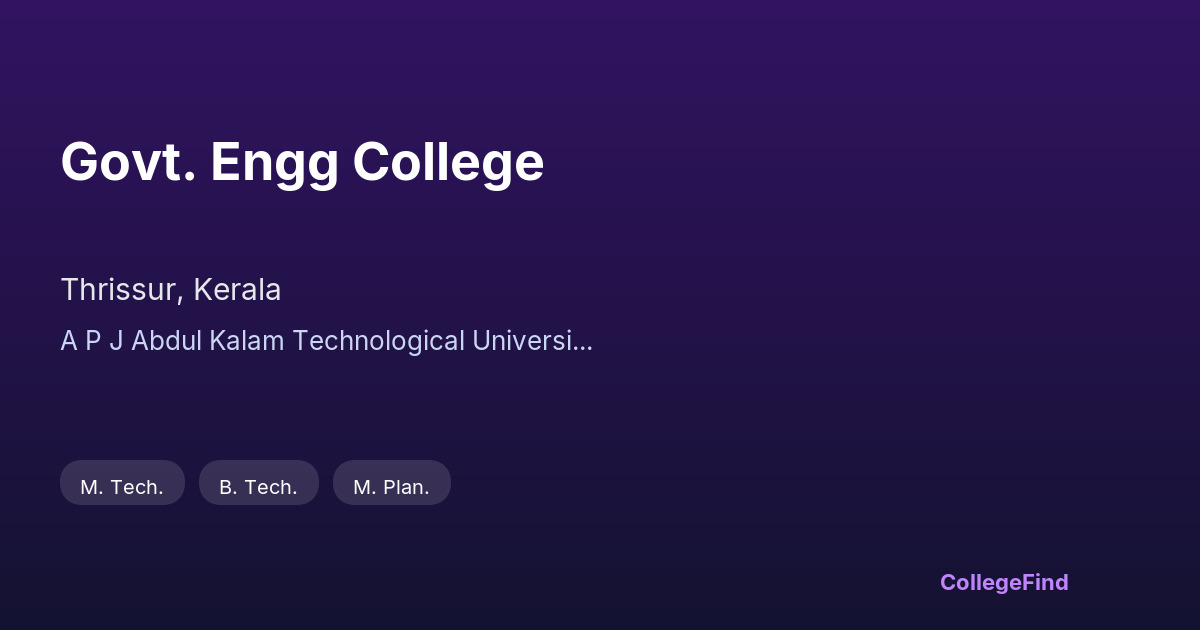 govt. engg college