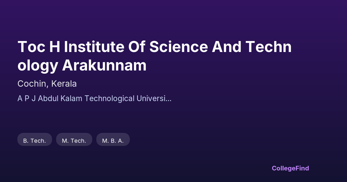 toc h institute of science and technology arakunnam