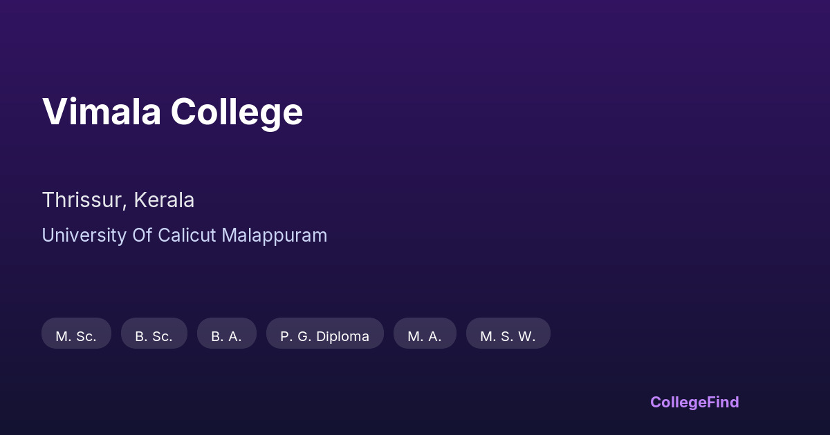 vimala college