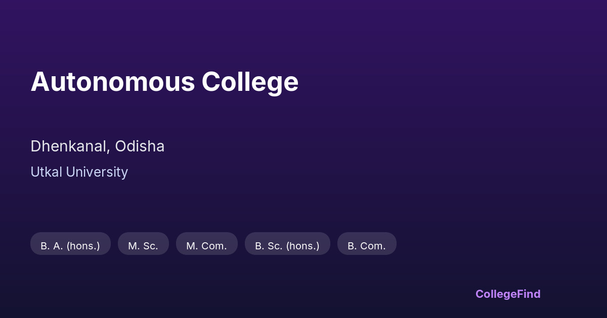 autonomous college