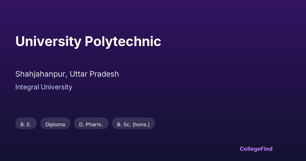 university polytechnic