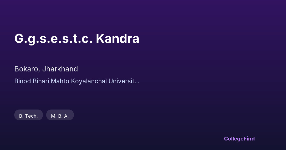 g.g.s.e.s.t.c. kandra