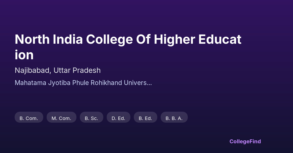 north india college of higher education