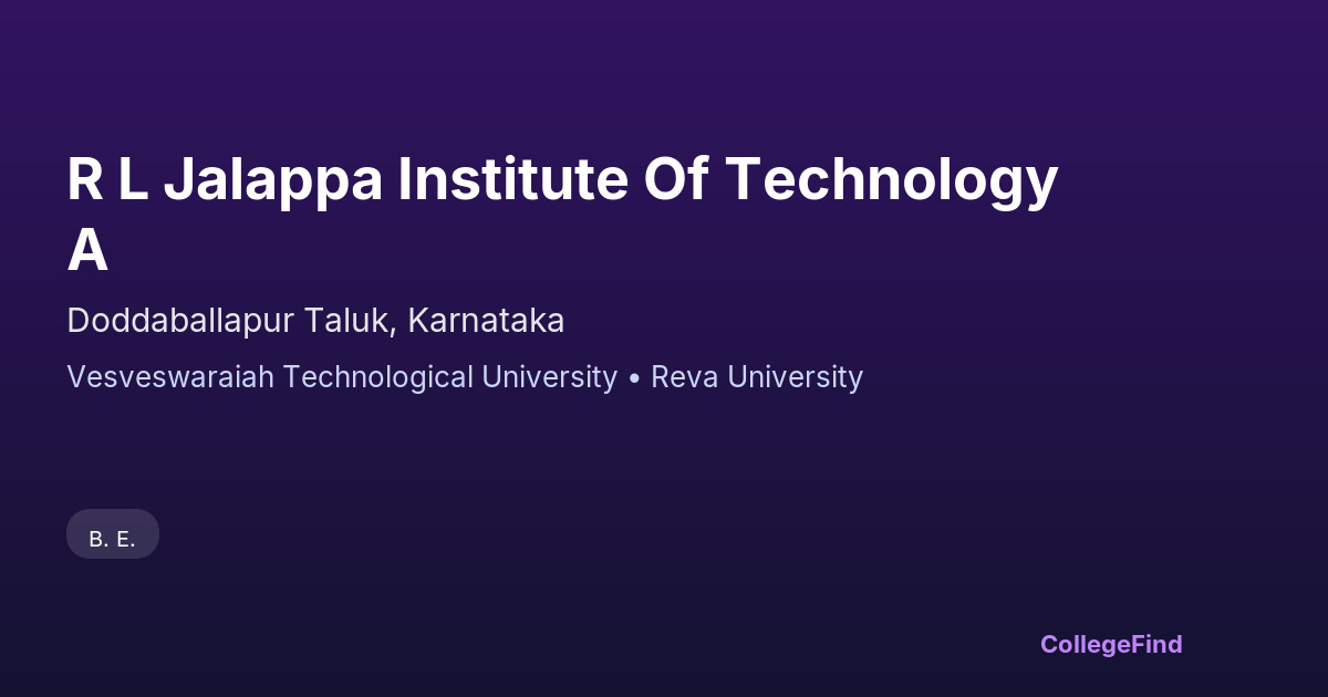 r l jalappa institute of technology a