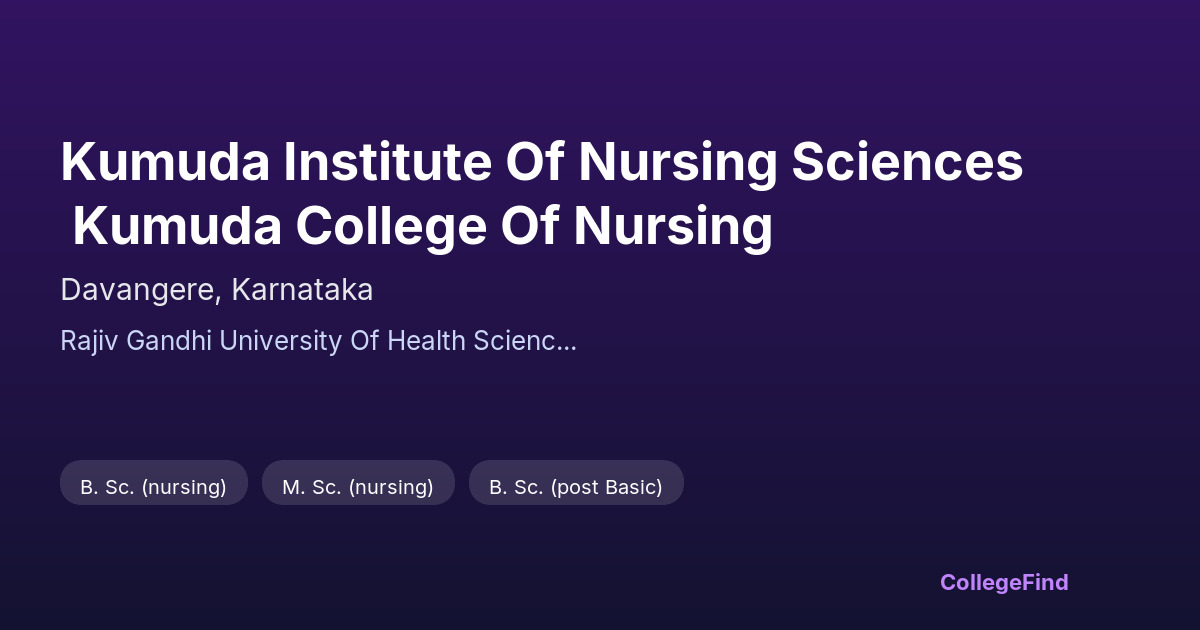 kumuda institute of nursing sciences kumuda college of nursing