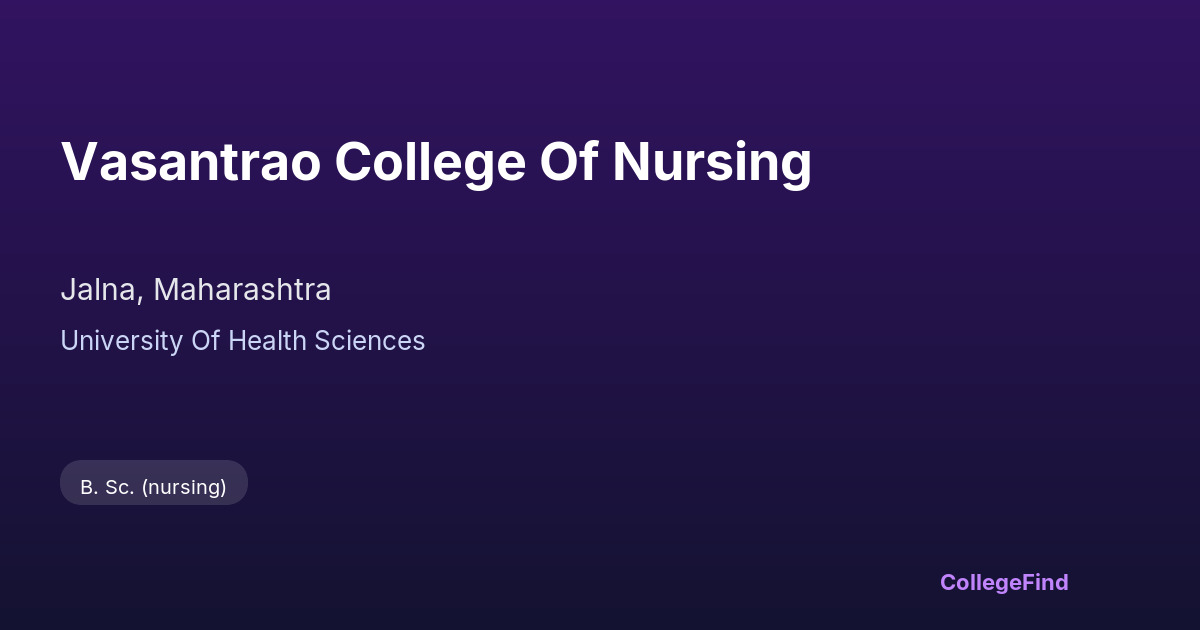 vasantrao college of nursing