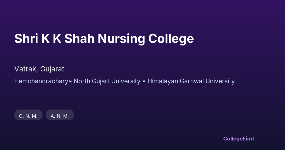 shri k k shah nursing college