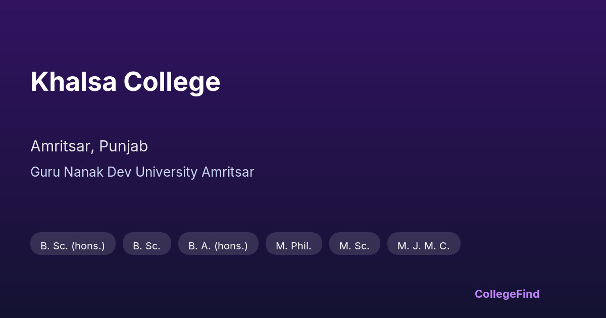 khalsa college