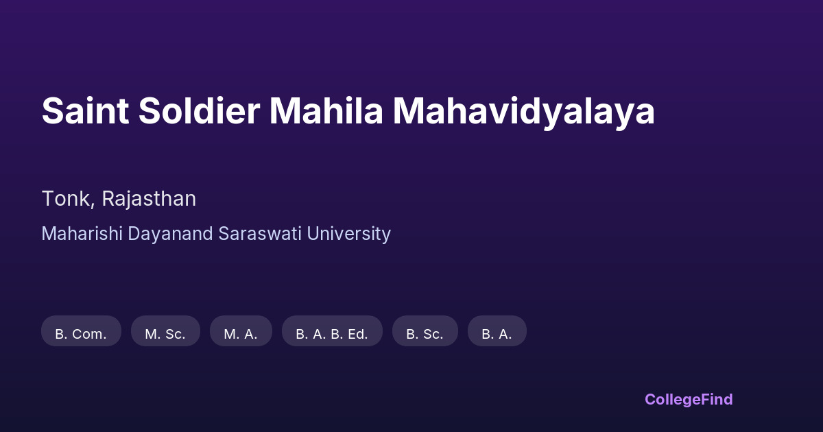 saint soldier mahila mahavidyalaya
