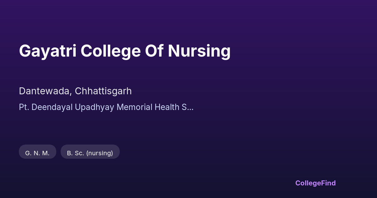 gayatri college of nursing
