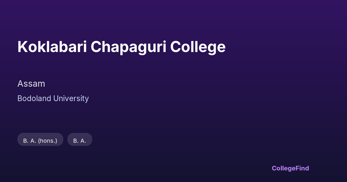 koklabari chapaguri college