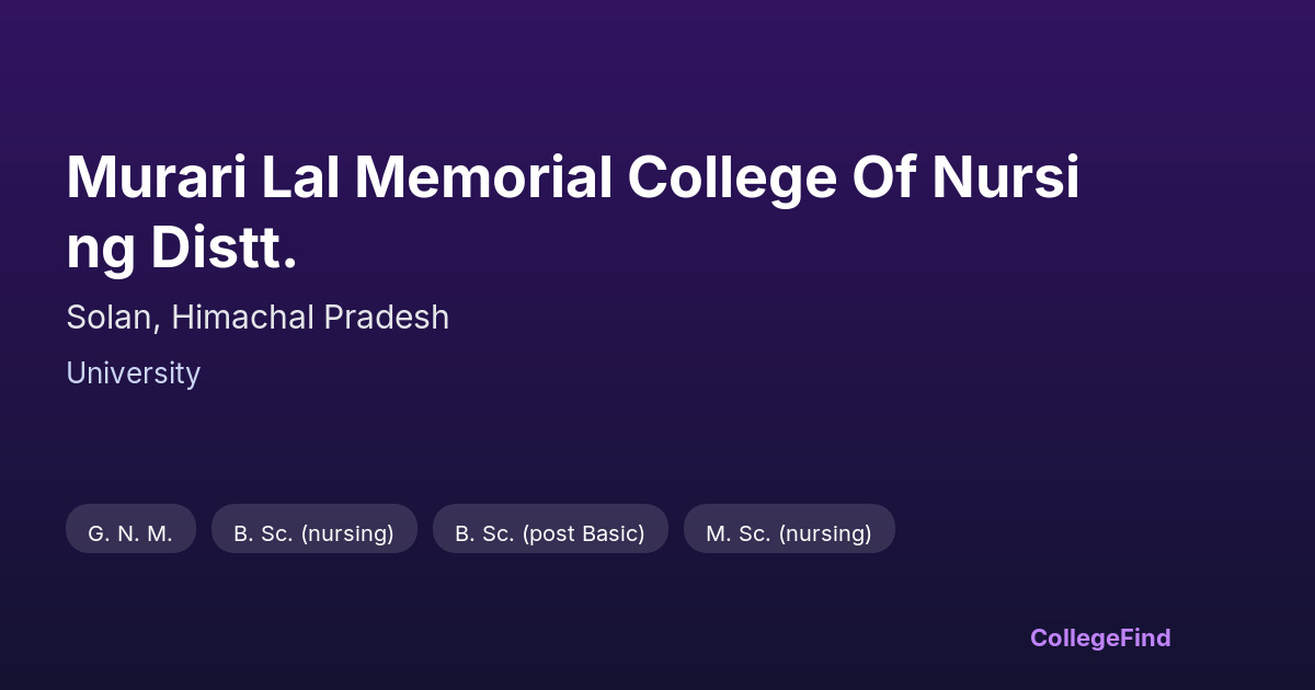 murari lal memorial college of nursing distt.