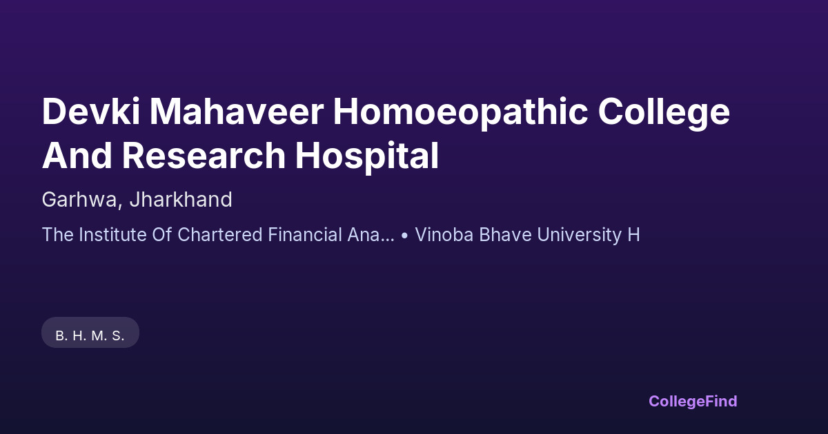 devki mahaveer homoeopathic college and research hospital