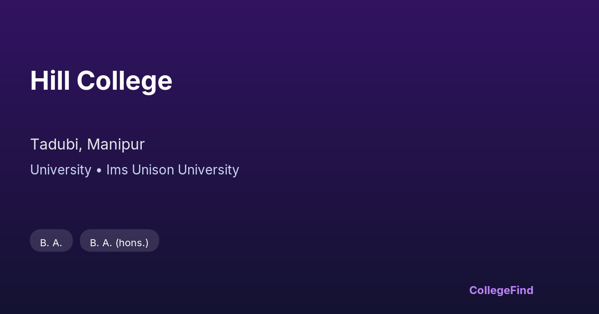 hill college