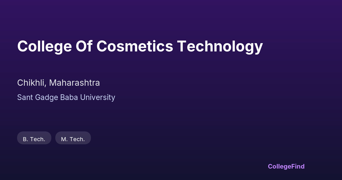 college of cosmetics technology